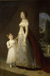 Marie-Annuciade-Caroline Bonaparte, Queen of Naples, with Her Daughter Laetitia-Joséphine Murat